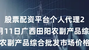 股票配资平台个人代理2025年7月11日广西田阳农副产品综合批发市场价格行情